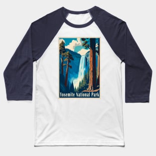 Yosemite National Park Vintage Travel Poster Baseball T-Shirt